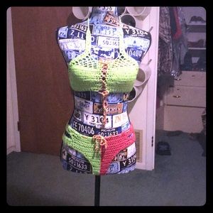 Crochet G-string swim suit